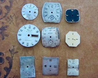 Vintage Antique Watch Assortment Faces - Steampunk - Scrapbooking D21