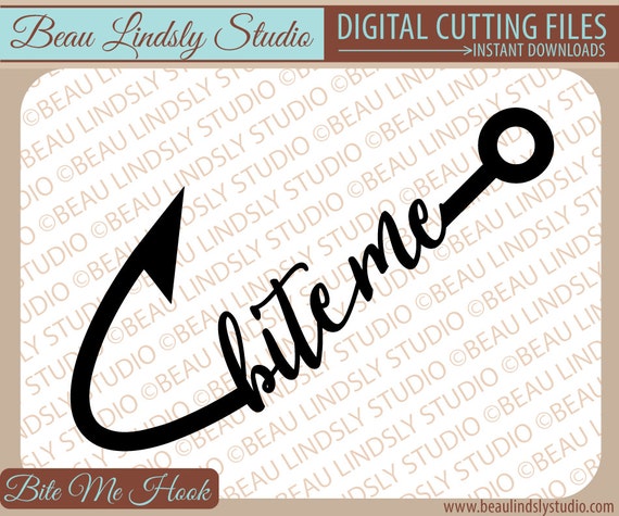 Download Fishing Pun SVG Cutting File: Bite Me Fishing Clip Art ...
