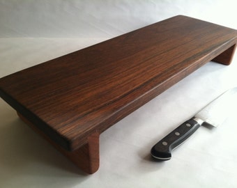 Tall and Long RECLAIMED Hard as a Rock IPE Raised serving/cutting board eco hardwoods