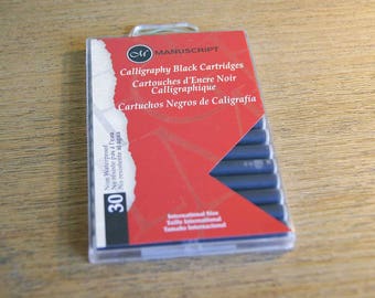 Fountain Pen Ink Cartridges - Black Pack Of 30 by Manuscript