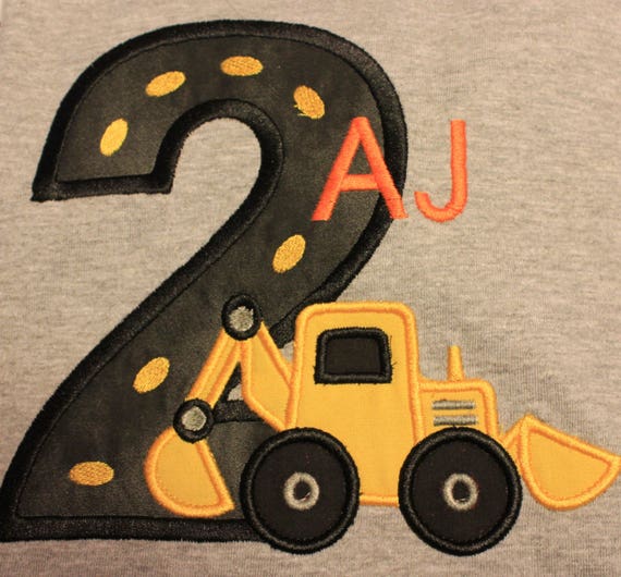 Greatstitch Digger Construction Birthday Shirt 1st Birthday 2nd Birthday 3rd Birthday Il_570xn