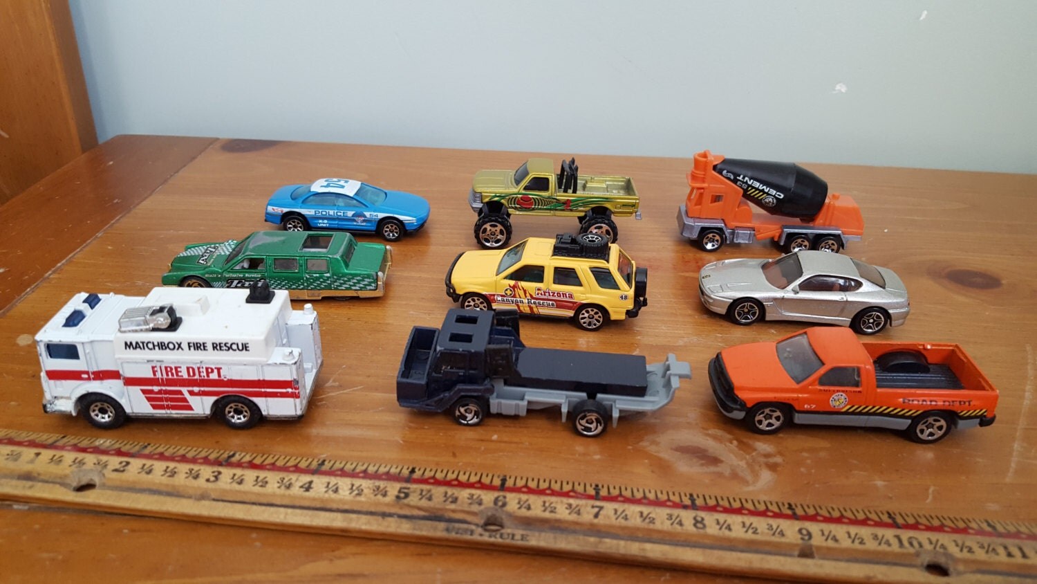 Nine 1990s Hot Wheels and Matchbox Cars 19901994