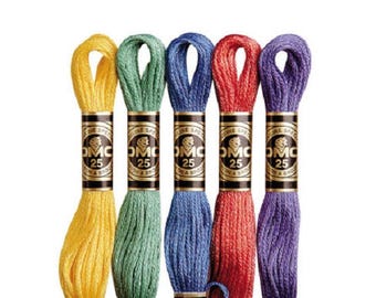 DMC Threads/Floss Skeins, Pick Your Own Colours 5,10,15,20,25 cross stitch