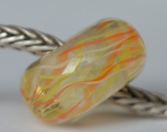Unique Handmade Lampwork Glass European Charm Bead - SRA - Fits all charm bracelets - Silver Core Options