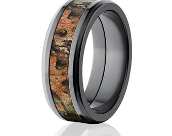 NEW 8MM Flat Branded Mossy Oak Titanium Ring by RenaissanceJewelry