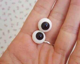 Black glass eyes for Lati Yellow Littlefee 12 mm.