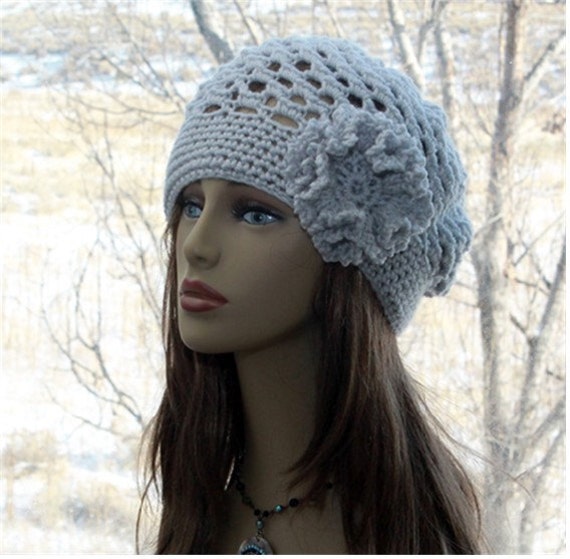 Crochet Lace Beanie 1920s Style Womens Hat by endlesscreation