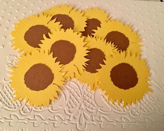 Nice YellowSunflowe Die Cuts -Set of 8