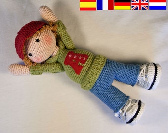 Crochet pattern for doll JOSH (Deutsch, English, Français, Español, Nederlands)