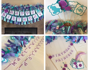 Ariel Birthday Party - Little Mermaid Birthday - Ariel Banner - Little Mermaid Party - Little Mermaid - Ariel Birthday Package