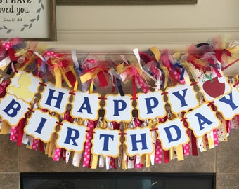 Snow White Birthday Party - Snow White Decor - Disney Snow White - Snow White Banner - Disney Princess Party - Snow White Decorations
