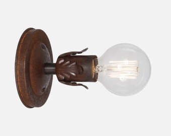 Bathroom Light Fixtures Rusting plug in wall sconce | etsy Bathroom Light Fixtures Rusting plug in wall sconce | etsy