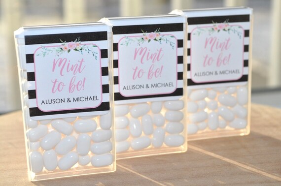 Bridal Shower Favors, Tic Tac Labels Mint To Be, Wedding Favors, Bachelorette Party, Personalized Engagement Favors - Set of 24 Labels Il_570xn