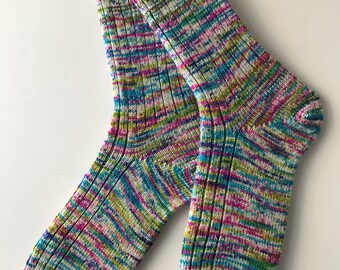 Hand Cranked Socks, Women, tgknits Hand Dyed
