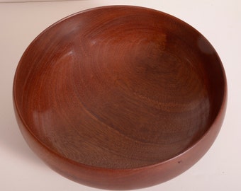 Wood Bowl, Turned Wood Bowl, Sapele, Serving Bowl, Handturned