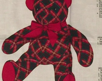 Tartan teddy bear | Etsy