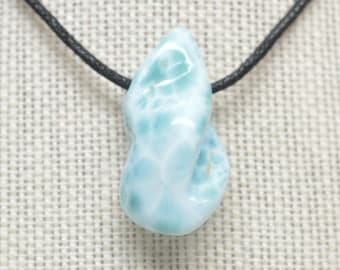 Larimar Pendant - Side Drilled - Natural