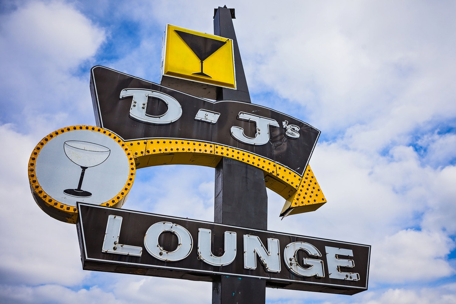 DJ's Lounge Neon Sign Print Grand Rapids Home Bar