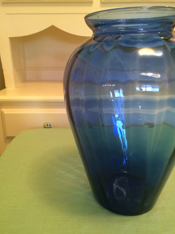 Elegant Cobalt Glass Vase Large Flower Cobalt Vase Cocoon