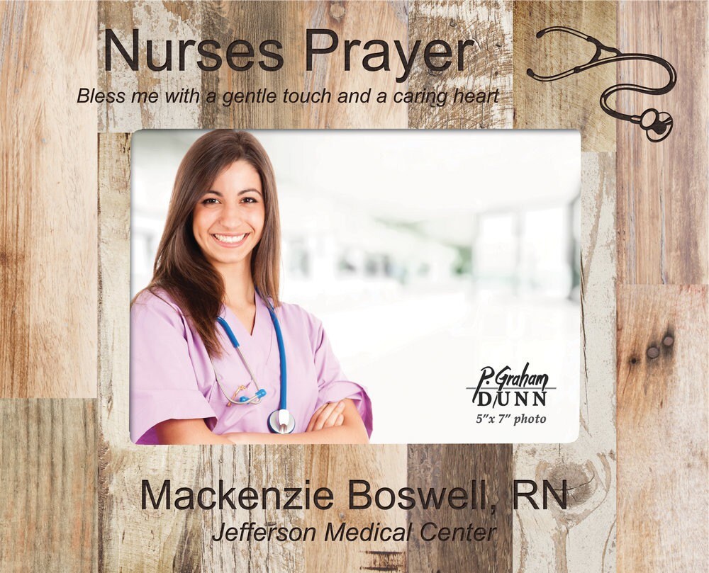 Personalized Nurse Pallet Photo Frame Engraved Nurse's Picture Frame