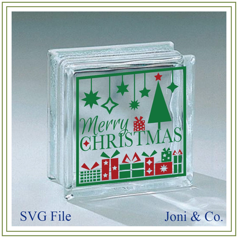 Download Christmas Glass Block SVG Christmas Tree svg Glass Block SVG