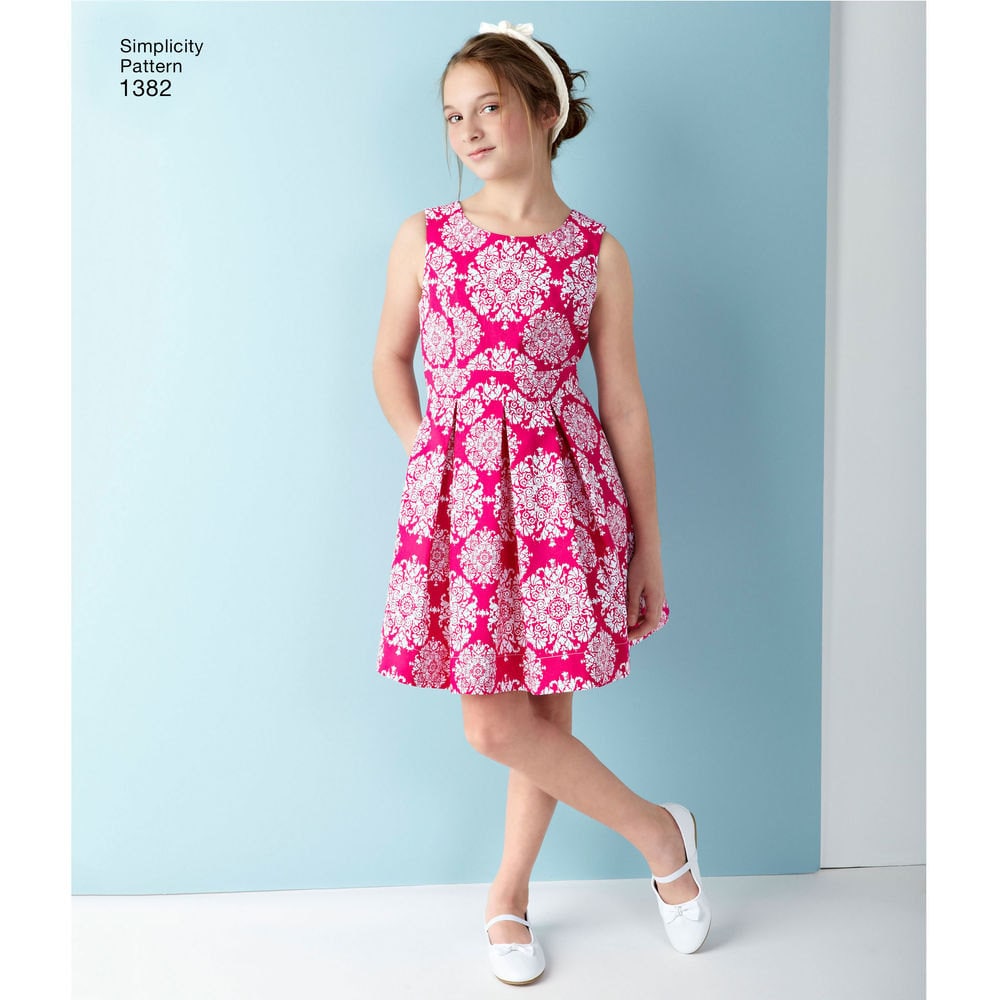 Sewing Patterns For Dresses Simplicity 1382 Girlsgirls Plus Dress With