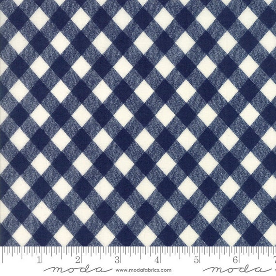 Navy Blue and White Gingham Fabric Basics by Bonnie and