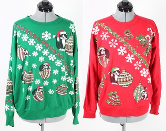 Items similar to Purple monkey Deb's tacky Ugly Christmas sweater woman ...