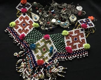 Mixed Lot KUCHI Afghan Tribal Jewelry BROKEN Parts Findings Beads Pendants Belly Dance Costume Supply KP2 Uber Kuchi®