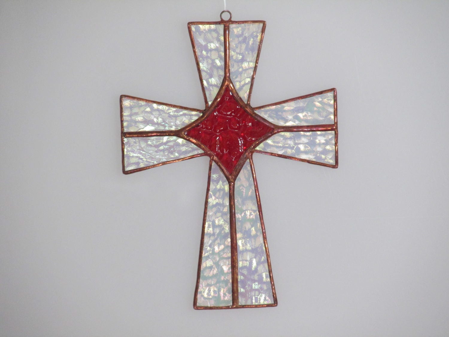 Stained Glass Cross Suncatcher