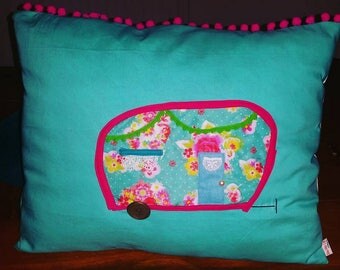 Vintage Camper Throw Pillow