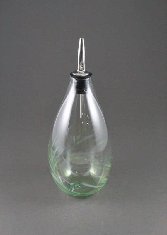 Hand Blown Glass Olive Oil Pour Cruet