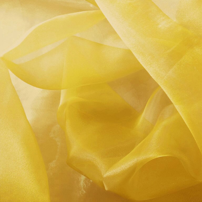 Crystal Organza Dark Yellow 58 Inch Fabric By The Yard 1