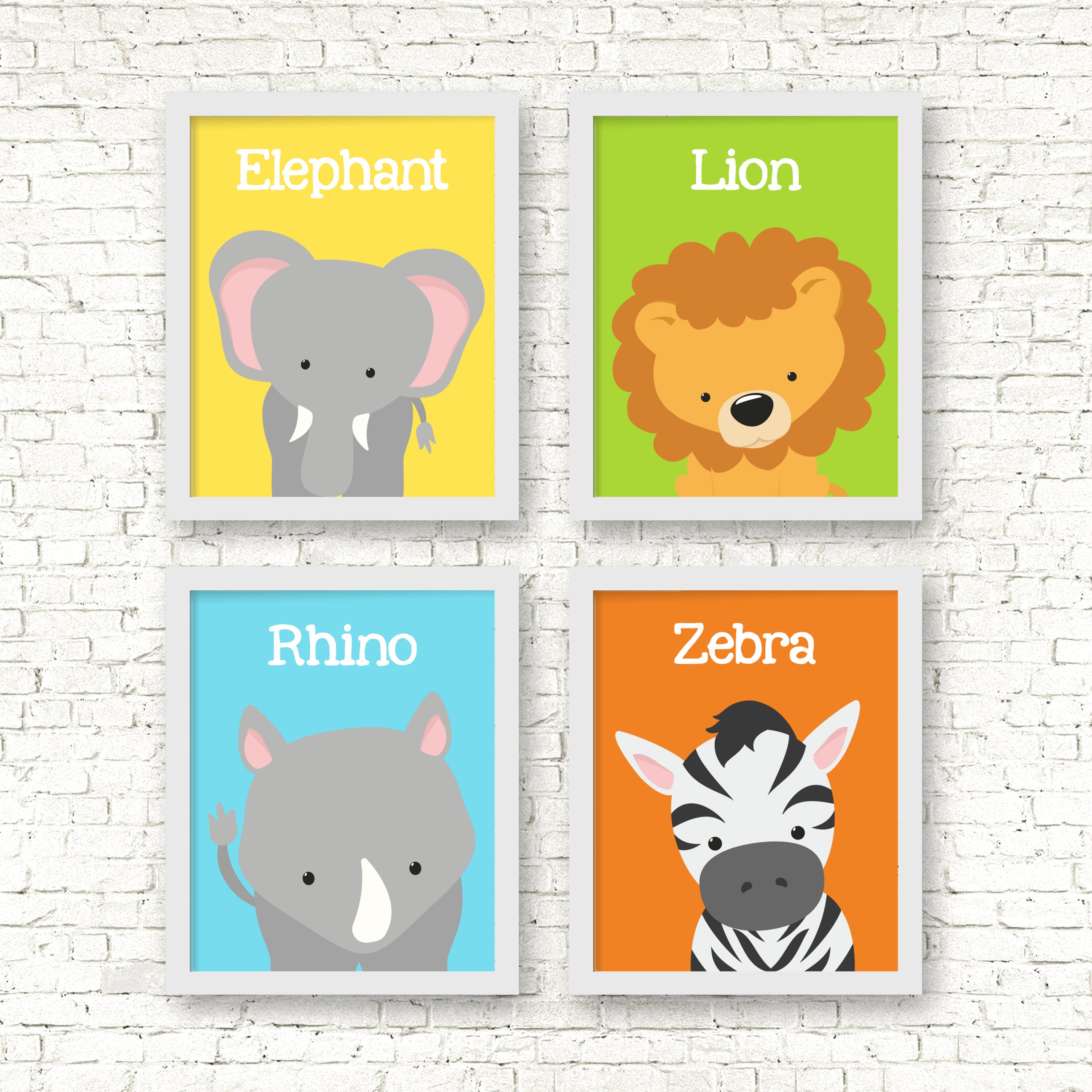 Jungle Animals Wall Decor Jungle Nursery Decor Jungle Animal