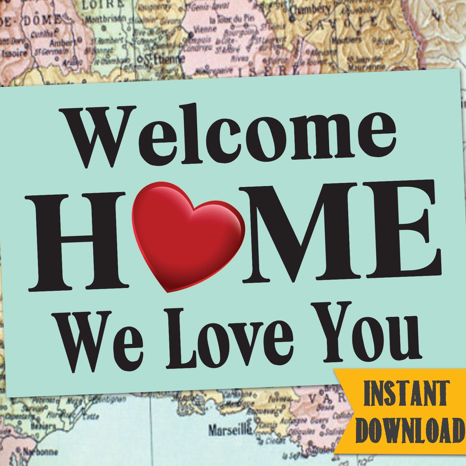 InstantDOWNLOAD LDS Welcome Home BANNER / LDSHomecoming Poster