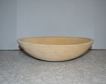 Wood Dough Bowl ~ Primitive Wood Bowl ~ Farmhouse Decor ~ Rustic Bowl ~ Epsteam