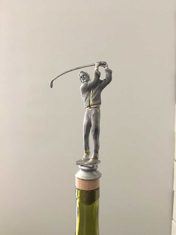 Golf Wine Stopper Male Golf bottle topper gift for golfer