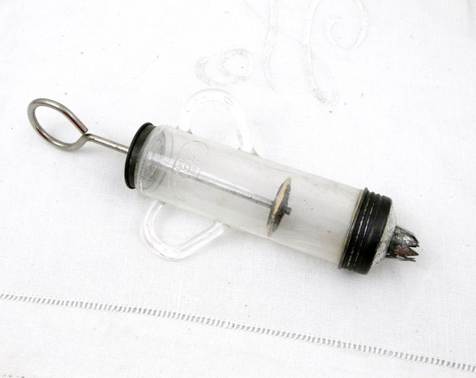 Vintage French Complete Boxed Set Piping Icing Funnel / Syringe with 8 Tips, Kichenalia, 1960s, 1950s, Retro, Kitchenware, Cake, Kitchen