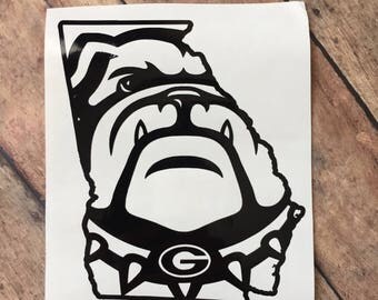 Georgia bulldogs decal | Etsy