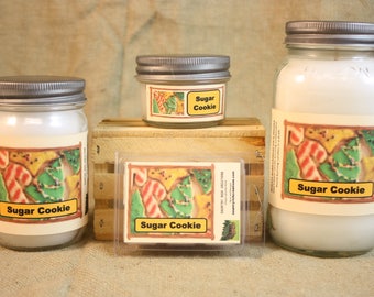 Sugar Cookie Scented Candle, Sugar Cookie Scented Wax Tarts, 26 oz, 12 oz, 4 oz Jar Candles or 3.5 Clam Shell Wax Melts