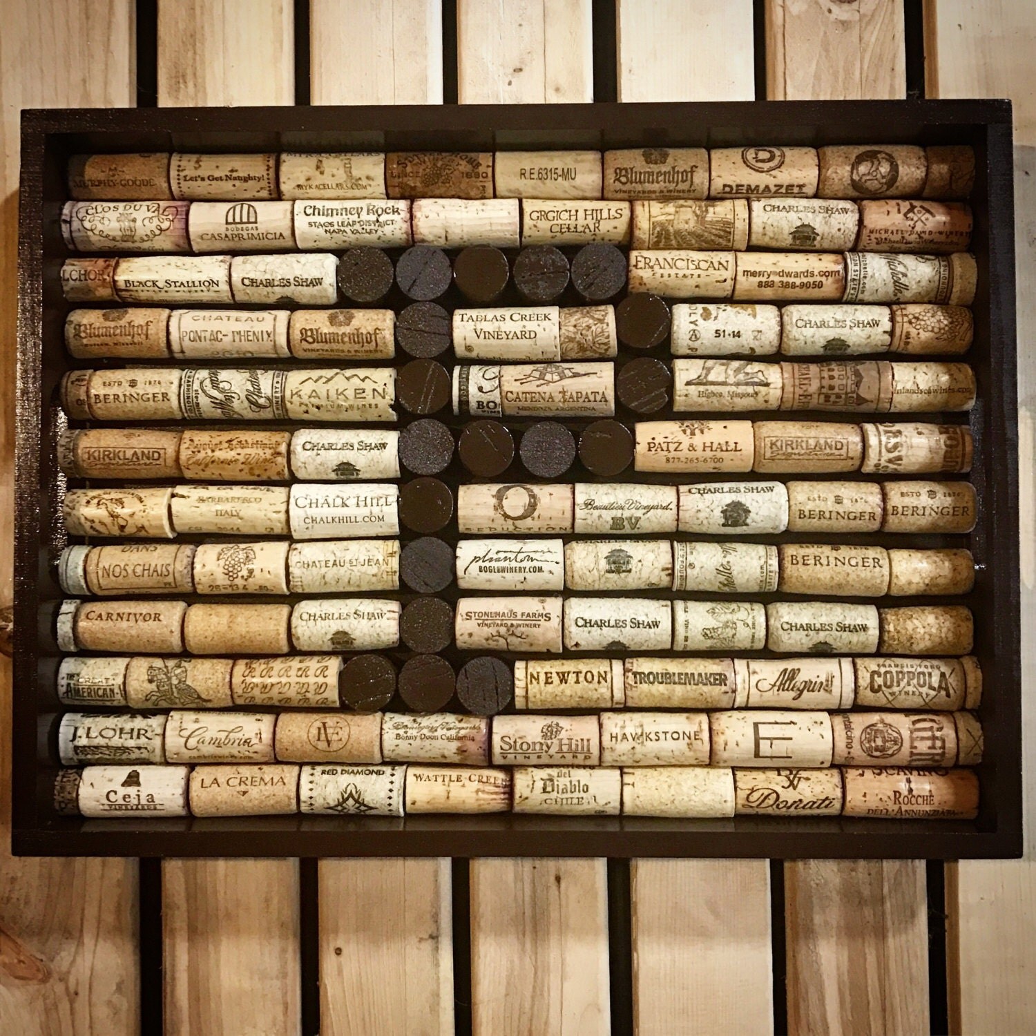 Wine Cork Monogram TrayWine CorkServing TrayDisplay