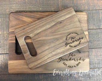 Cutting Board, Personalized Cutting Board, Custom Cutting Board, Couple Cutting Board, Wood Cutting Board, Monogram Cutting Board, Wedding