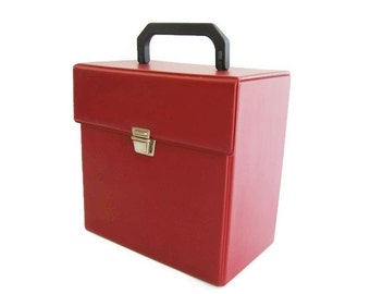 Vintage vinyl record storage case for singles