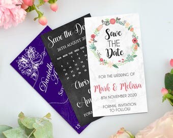 75 x Personalised Wedding 'Save the Date' Magnets