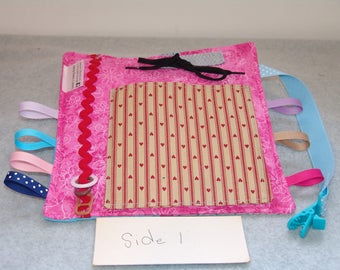 Fidget Blankets helps comfort loved ones, Alzheimer, Autism, Dementia, Sensory, Nursing home, patients, chemo, dialysis, fidget, Style 10