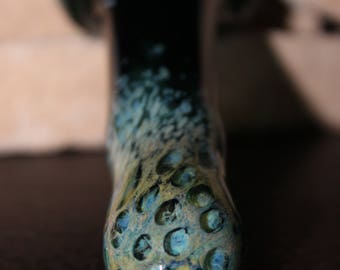 Glass Smoking Pipe, Cobalt w/Blue Detail
