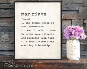 Printable Wall Art Marriage Dictionary Definition Wedding Anniversary Bridal Shower Gift Newlyweds Printable Wall Art Marriage Dictionary Definition Wedding Anniversary Bridal Shower Gift Newlyweds