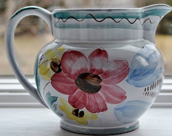 Arabia Finland ARA Floral Pitcher Hand Painted Suomi