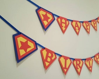 Superman birthday - superman banner - superman custom - superman party - superman decorations - superman garland - superman baby shower