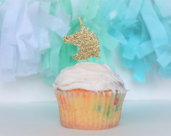 Unicorn Party Decorations...Unicorn Cupcake Topper...Unicorn Party Supplies...Unicorn Birthday...Cupcake Toppers..Unicorn 1st Birthday Party